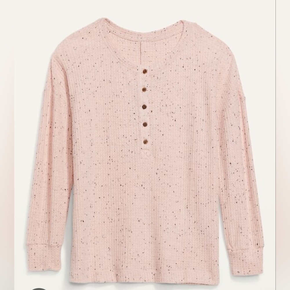 💥💥 Pink Textured Button-Up Sweater
